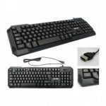 TECLADO TEROS TE-KBUSB136, USB, ESTÁNDAR, ESPAÑOL, NEGRO, 104 TECLAS